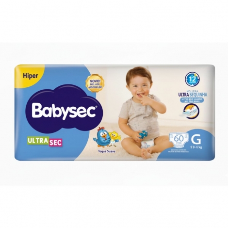 Fralda Babysec Ultra Sec Galinha Pintadinha G Hiper 64 Unidades