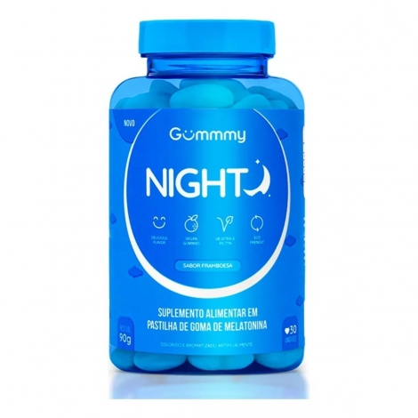 Suplemento Gummy Night Framboesa 30 Unidades 90g