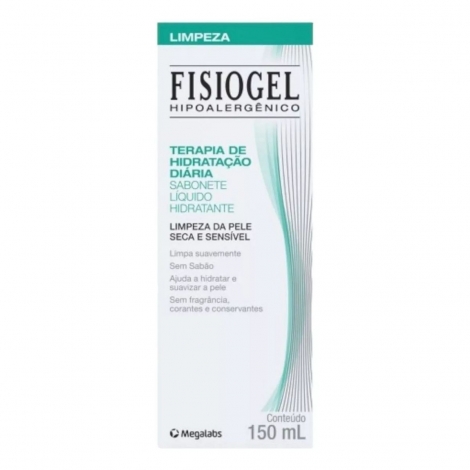 Sabonete Líquido Hidratante Hipoalergênico Fisiogel 150ml
