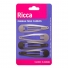 Presilha Tic Tac Metallic Brunette Ricca – Kit com 4 unidades