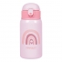 Garrafa Térmica Inox 400ml com Canudo Pimpolho Rosa Arco-Íris – Estilo e Hidratação para o Dia a Dia