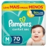 Fralda Pampers Confort Sec M – Proteção Noturna, 70 Unidades